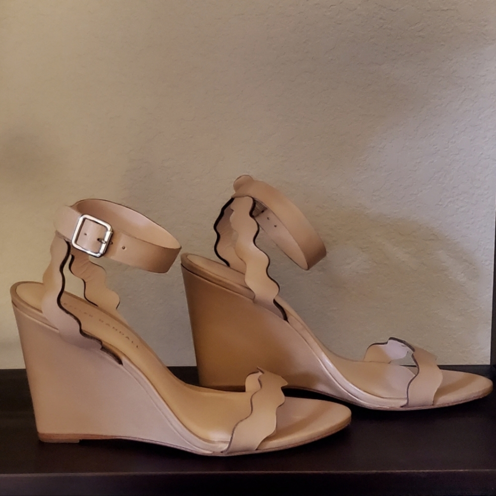 New, never worn Loeffler Randall Wedge Sandals sz 8.5